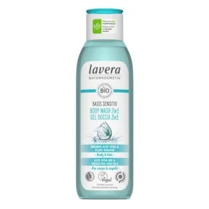 Lavera Basis Sensitive Showergel til krop og hår 2i1 250 ml - også til sensitiv hud
