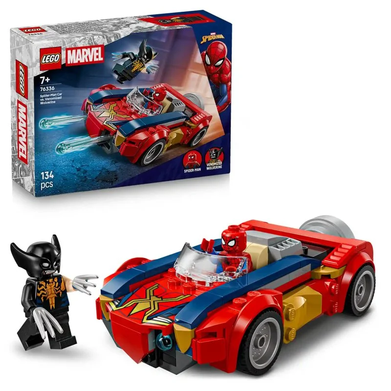 ǀ Marvel 76336 Spider-Man og bil vs. venomiseret Wolverine