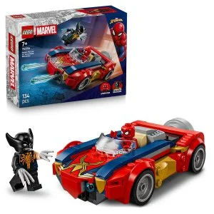 LEGO® ǀ Marvel 76336 Spider-Man og bil vs. venomiseret Wolverine