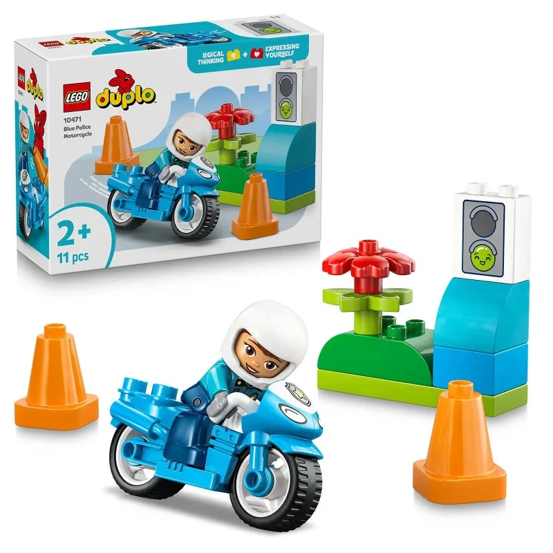 DUPLO® 10471 Blå politimotorcykel