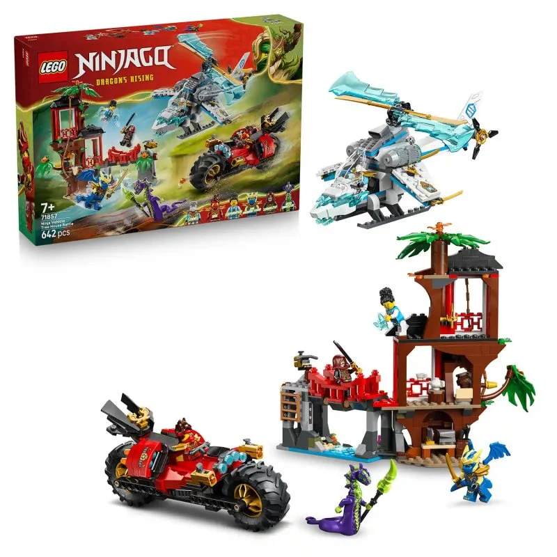 NINJAGO® 71857 Ninjakøretøjskamp og træhus