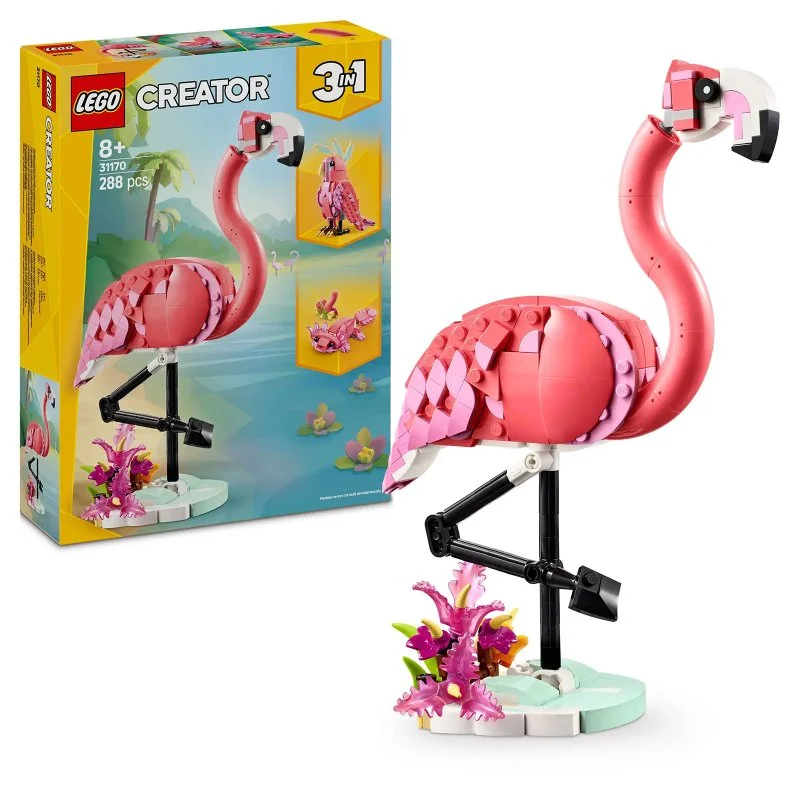 Creator 3 i 1 31170 Vilde dyr: Lyserød flamingo