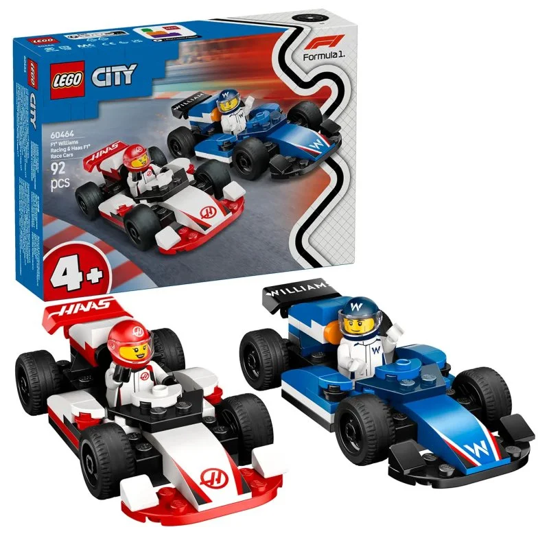 City 60464 F1® racerbiler fra Williams Racing og Haas F1®