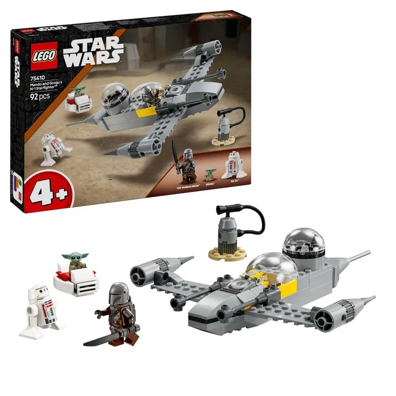 Star Wars™ 75410 Mando, Grogu og stjernejageren N-1 Starfighter™