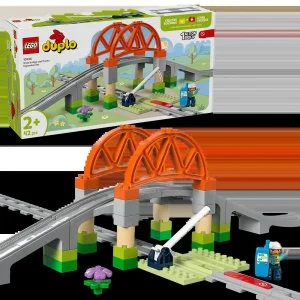 LEGO® DUPLO® 10426 Jernbanebro og skinner – udvidelsessæt
