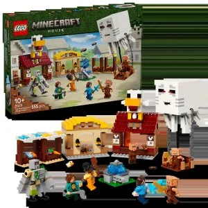 LEGO® Minecraft® 21273 Ballon i form af en Ghast og angrebet på landsbyen