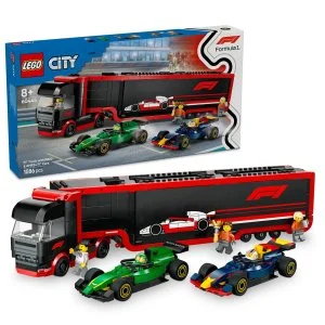 LEGO® City 60445 F1®-lastbil med F1®-bilerne RB20 og AMR24