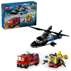 LEGO® City 60462 Remix: Helikopter, brandbil og ubåd