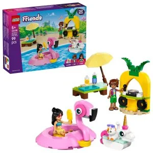 LEGO® Friends 42658 Sjov ved poolen med en enhjørning og en flamingo