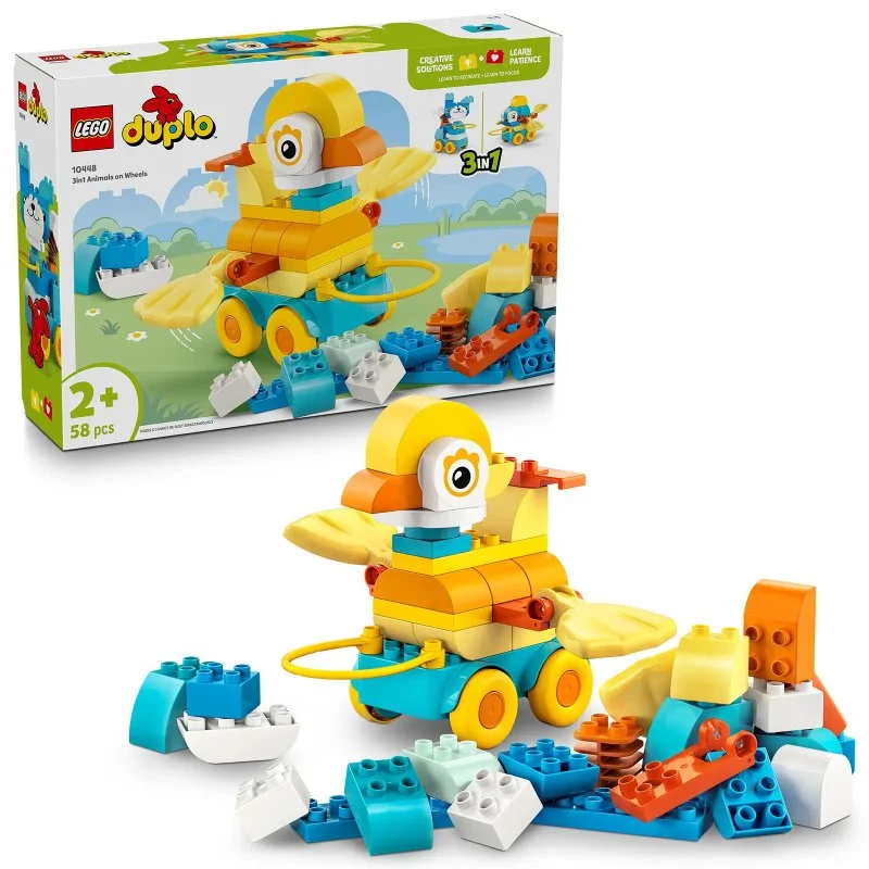 DUPLO® 10448 3 i 1: Dyr på hjul