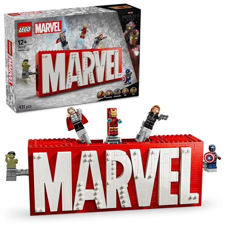 Marvel 76313 MARVEL-logo og minifigurer