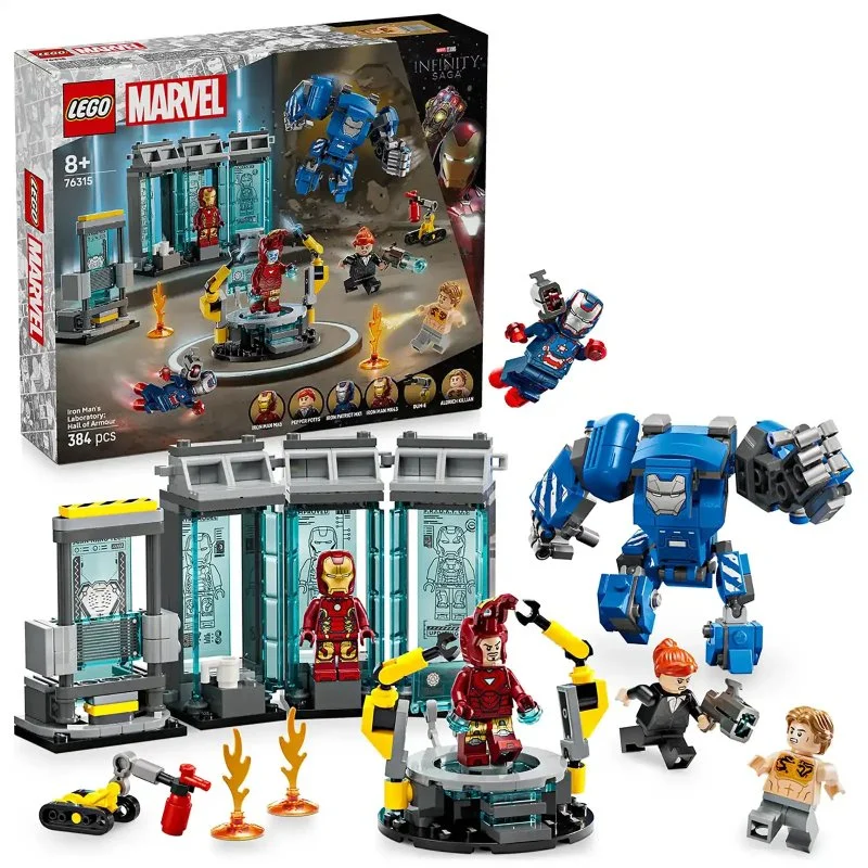 Marvel 76315 Iron Man og hans laboratorium: Rustningshallen