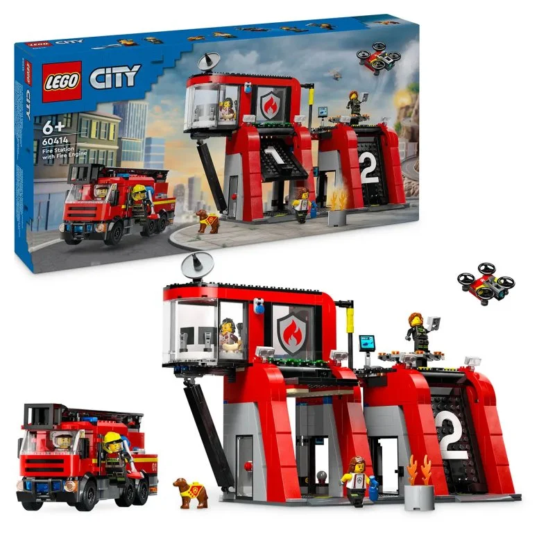 City 60414 Brandstation med brandbil