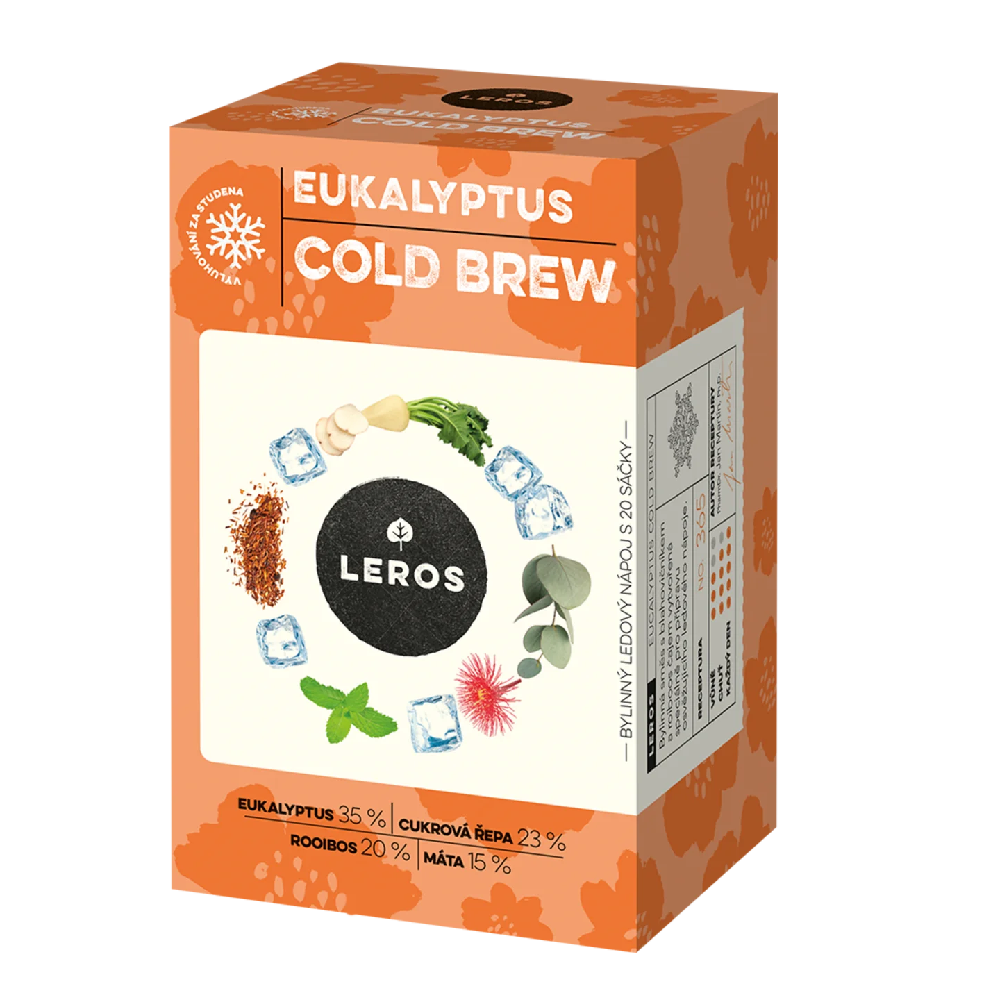 LEROS Urteblanding Eukalyptus Cold Brew - teposer (20 x 1,8 g) - til tilberedning af iste