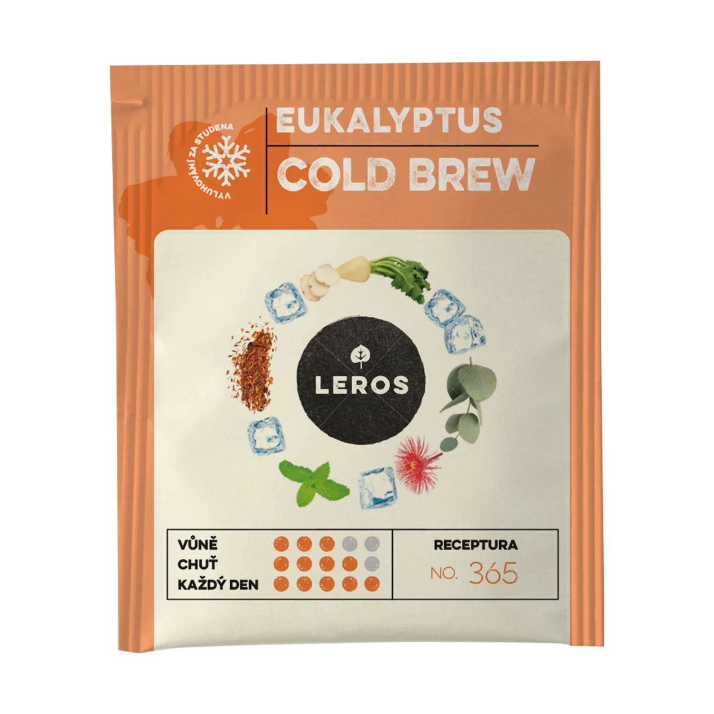 LEROS Urteblanding Eukalyptus Cold Brew - teposer (20 x 1,8 g) - til tilberedning af iste
