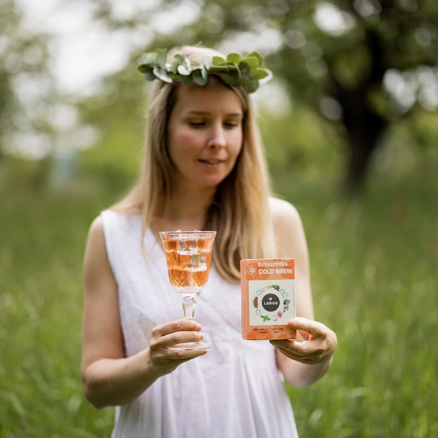 LEROS Urteblanding Eukalyptus Cold Brew - teposer (20 x 1,8 g) - til tilberedning af iste