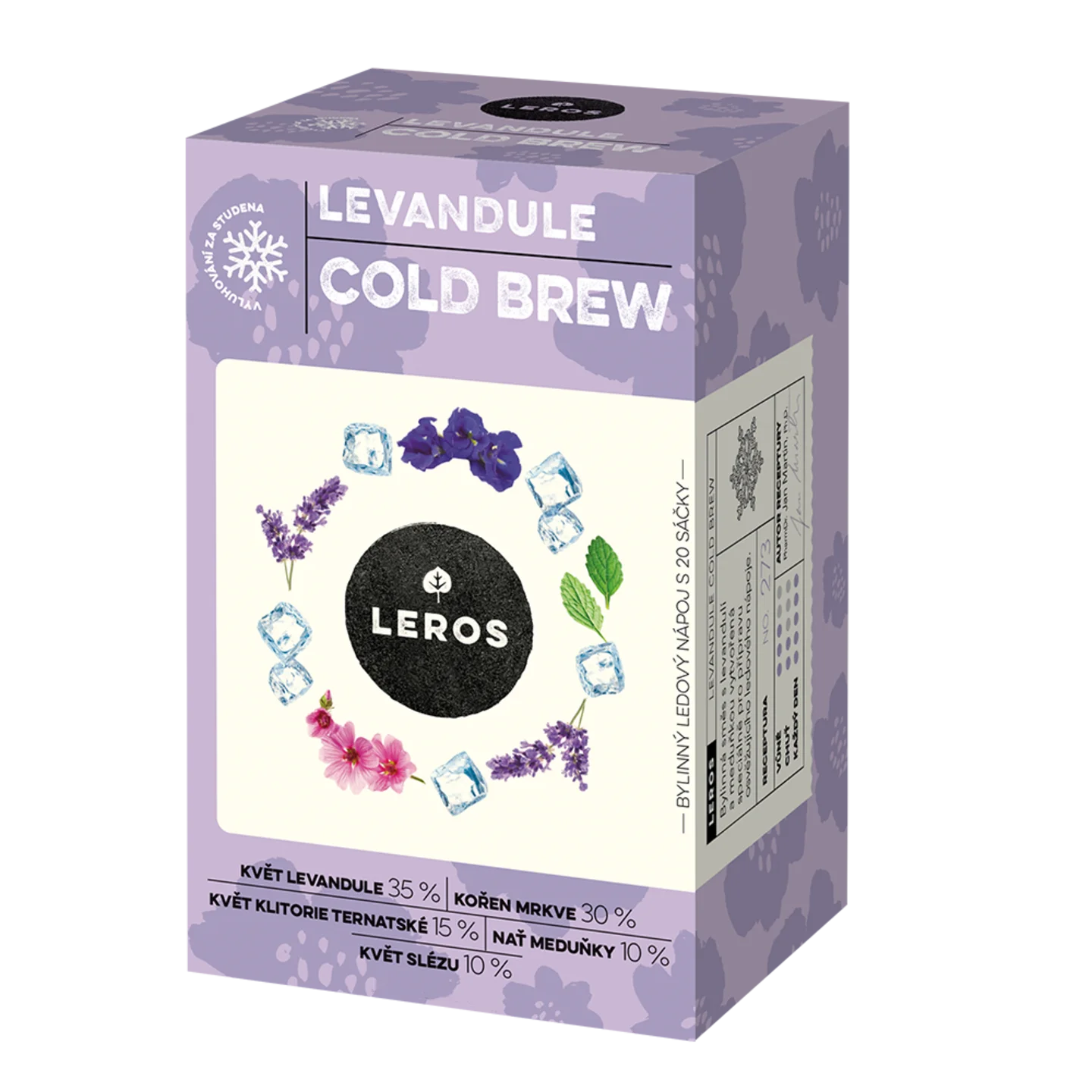 LEROS Urteblanding Lavendel Cold Brew - teposer (20 x 1,2 g) - til tilberedning af iste