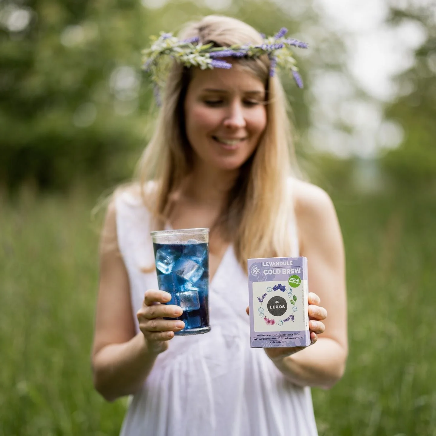 LEROS Urteblanding Lavendel Cold Brew - teposer (20 x 1,2 g) - til tilberedning af iste