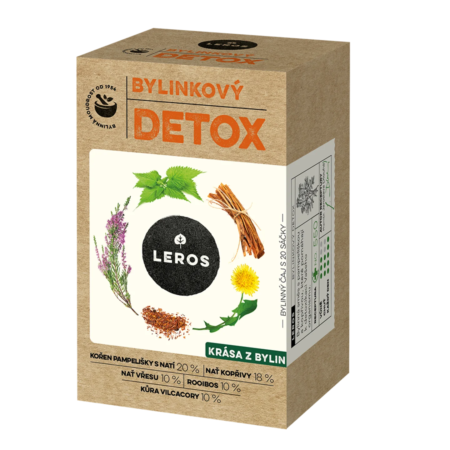 LEROS Urtete Urte-detox - tebreve (20 x 1,5 g) - til rensning af kroppen