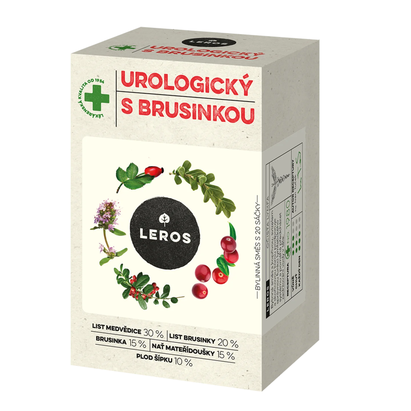 LEROS Urologisk urtete med tranebær - tebreve (20 x 1,5 g) - understøtter urinvejenes sundhed
