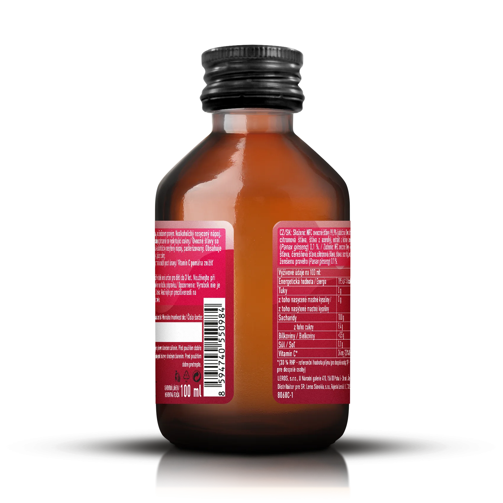 LEROS Healthy booster Energy shot (100 ml) - støtter koncentration og ydeevne