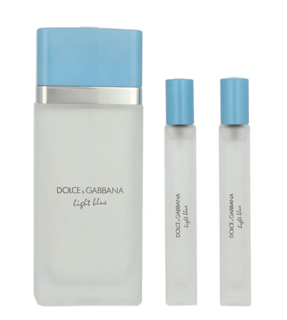 Light Blue 100 ml + 2 x EDT mini eau de toilette til kvinder 10 ml
