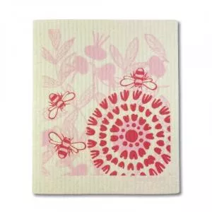 More Joy Vaskbar universalklud - Pink Flower - 100% komposterbar