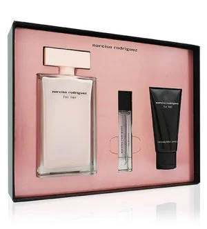 Narciso Rodriguez For Her 2024 gavesæt 100 ml + bodylotion 50 ml + eau de parfum til kvinder