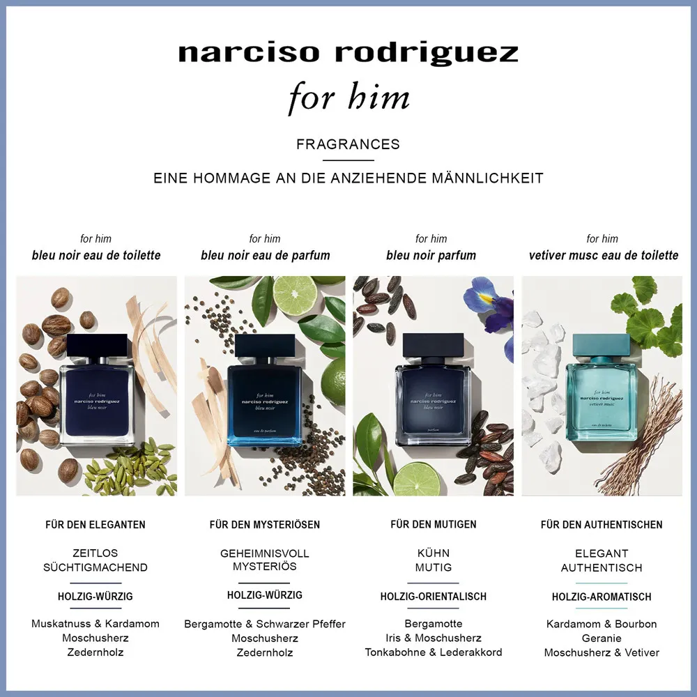 For Him Bleu Noir Eau de Parfum til mænd 100 ml