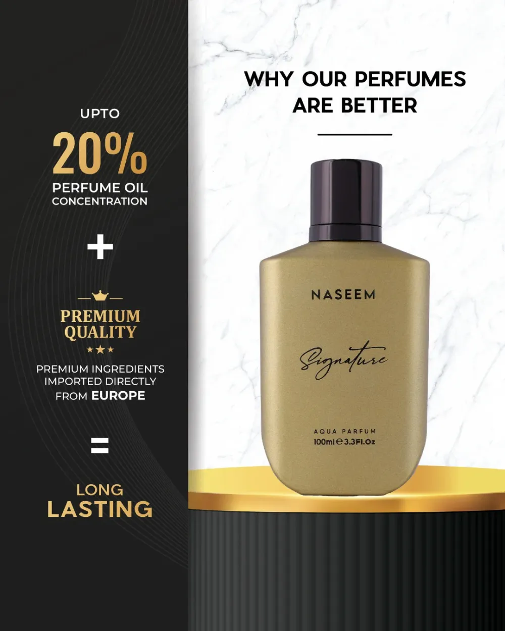 Signature Gold aqua parfume unisex 100 ml
