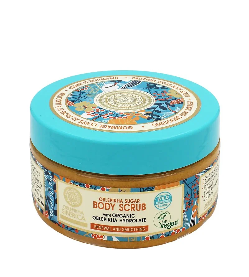 Oblepikha Siberica Renewal And Smoothing Body Scrub naturlig revitaliserende kropspeeling 300 g