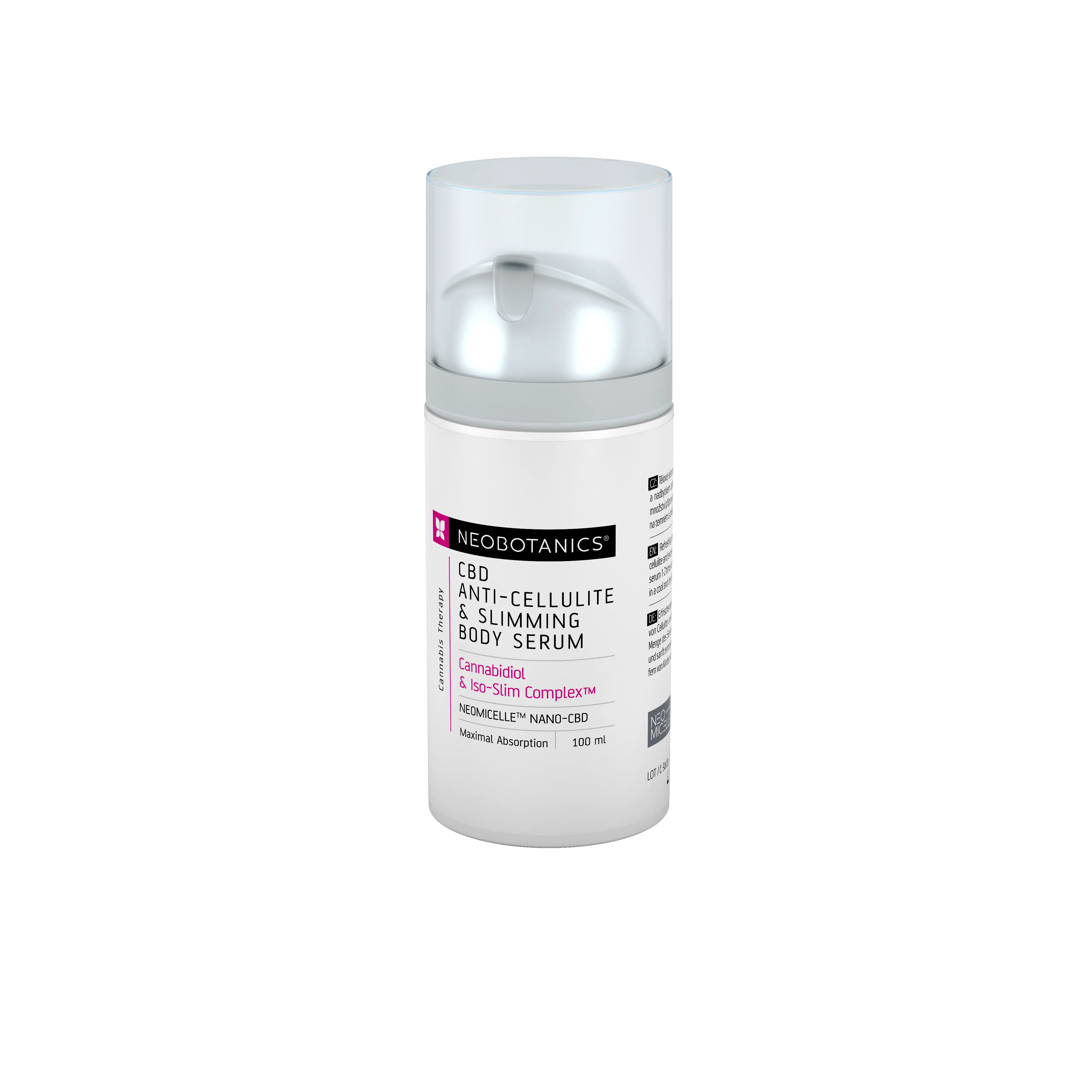 Neobotanics Anti-cellulite & Slimming Gel med hamp (100 ml) - til pleje af hud med tendens til cellulite