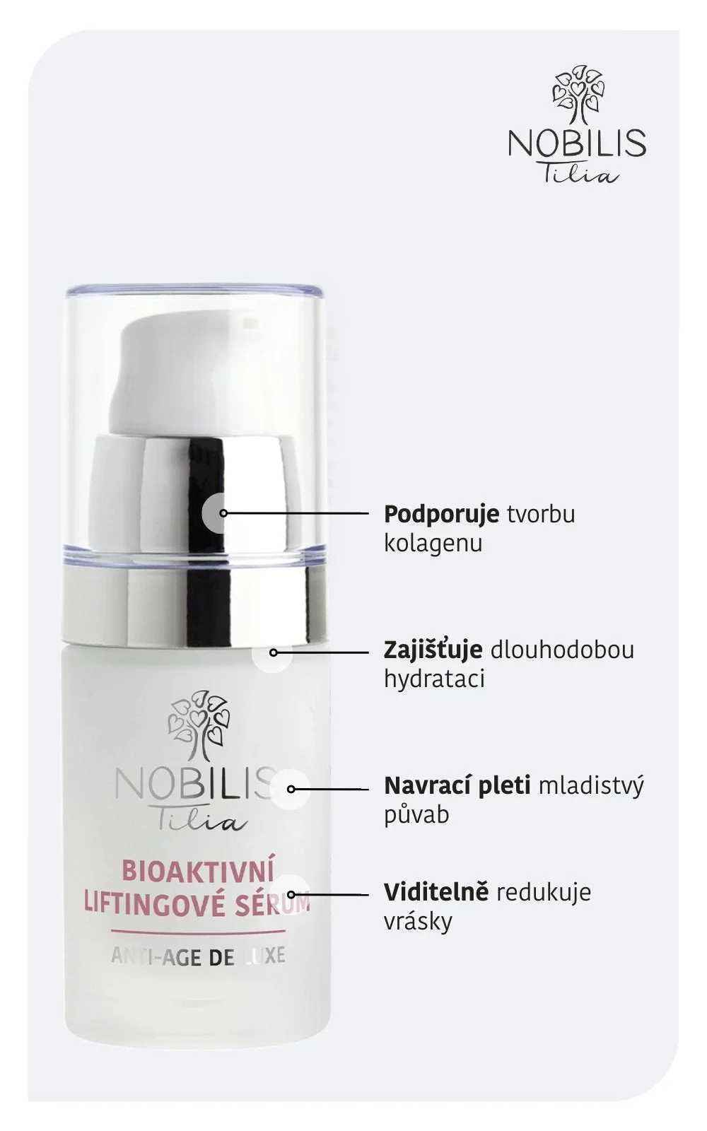 Nobilis Tilia Bioaktivt løfteserum (15 ml) - til moden hud og pigmentpletter