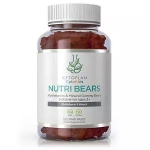 Cytoplan Nutri Bears - vingummibamser, multivitamin til børn, jordbær 90 stk.