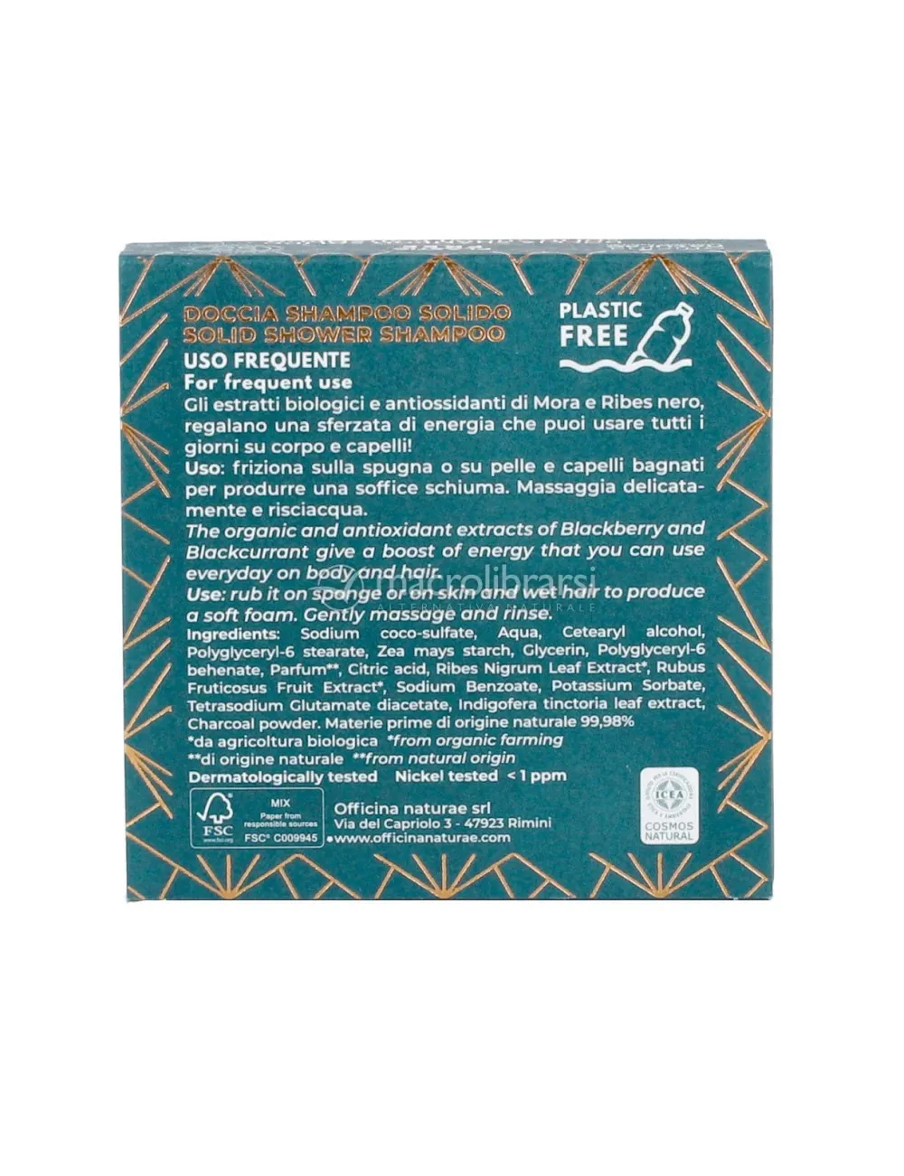 Officina Naturae 2in1 Men's Rigid Shower Shampoo til hår og krop N°03 (50 g)