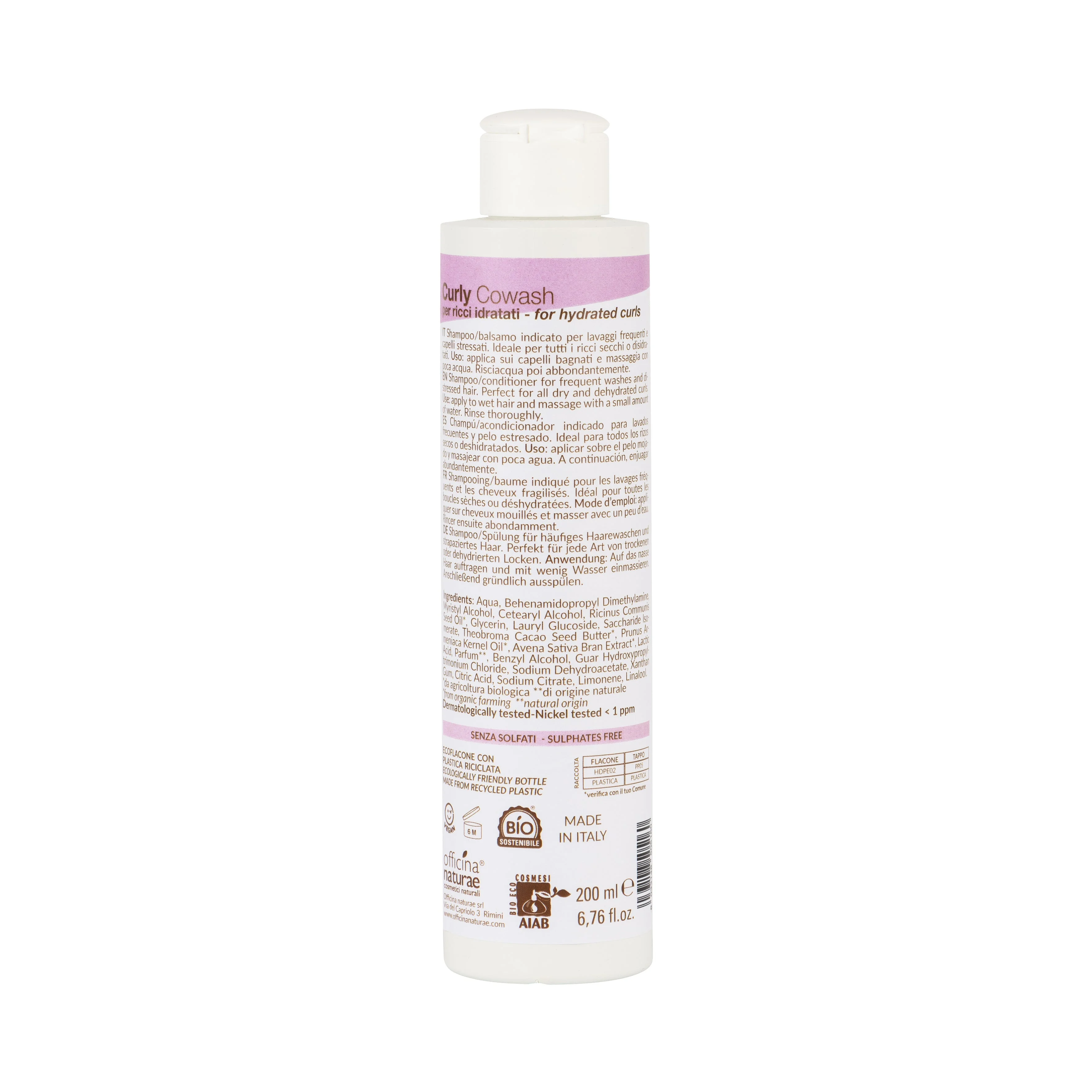 Officina Naturae Fugtgivende co-wash til krøllet hår (200 ml) - til blødt, glansfuldt og let at style hår