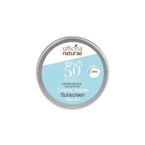 Officina Naturae Solcreme SPF 50 til børn og sart hud i metaldåse (75 ml) - uden parfume
