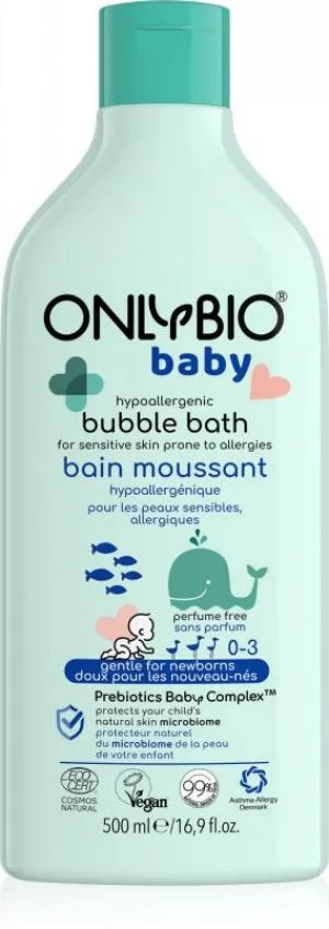 OnlyBio Hypoallergen badeskum til babyer (500 ml)