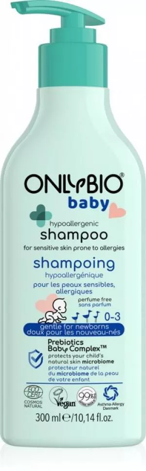 OnlyBio Hypoallergen shampoo til babyer (300 ml)