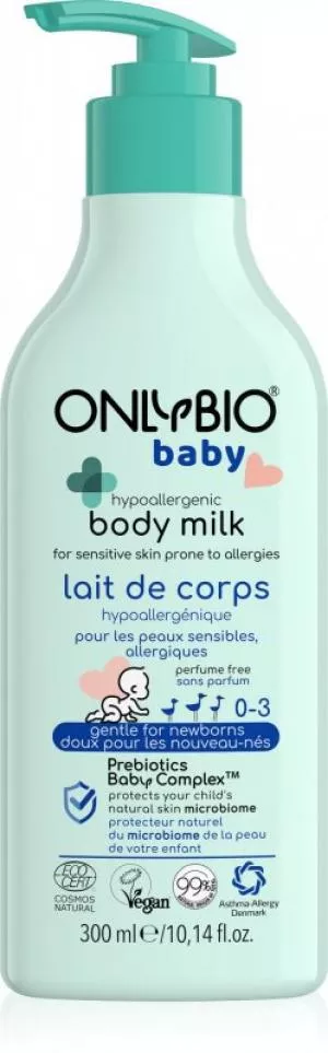 OnlyBio Hypoallergen bodylotion til babyer (300 ml)