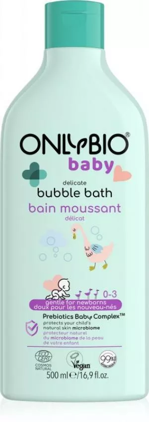 OnlyBio Skånsomt badskum til babyer (500 ml)