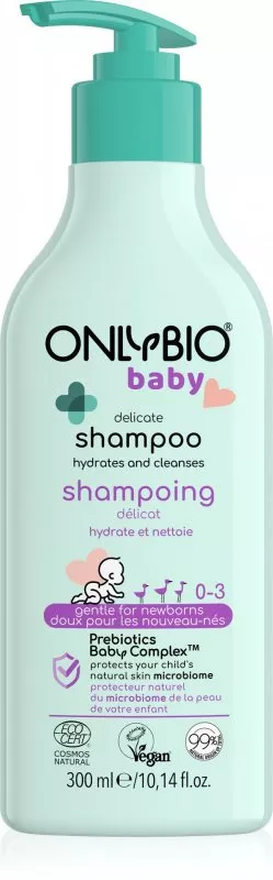 OnlyBio Skånsom shampoo til babyer (300 ml) - egnet fra fødslen