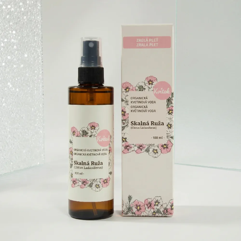Kvitok Økologisk blomstervand-skællet rose (100ml)