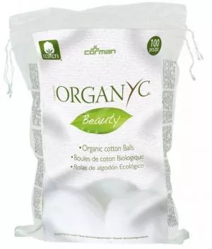 Organyc Eksfolierende vatkugler (100 stk.) - 100% økologisk bomuld