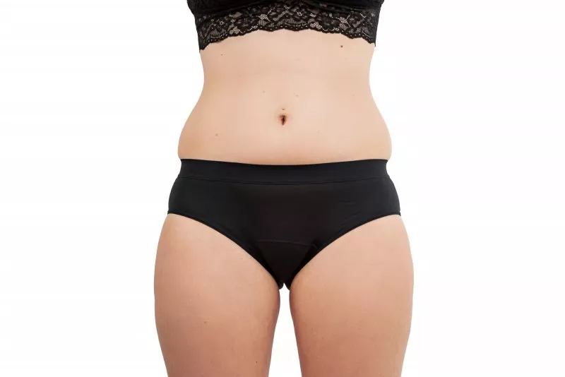 Pinke Welle Menstruationstrusser Black Bikini - Medium Black - htr. og let menstruation (XL)