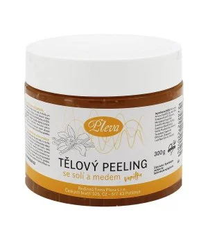 Pleva Eksfolierende bodyscrub med salt og honning (vanilje) 300 g