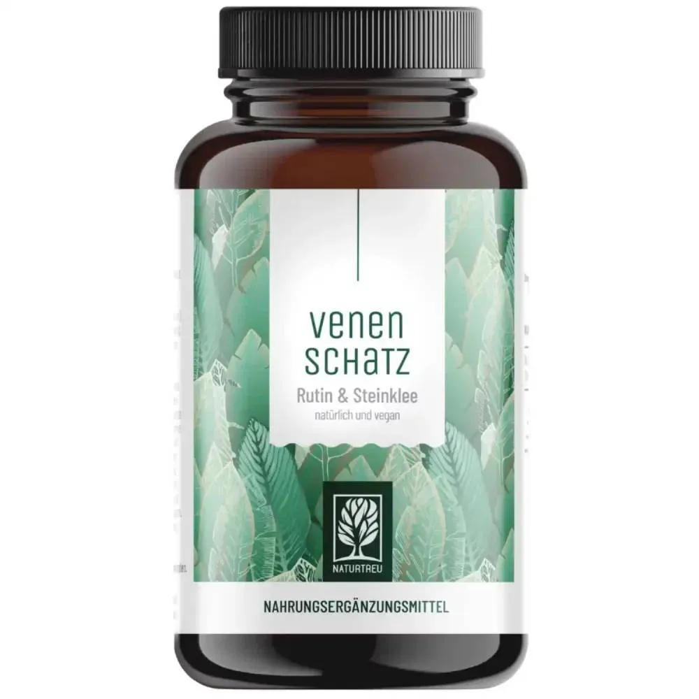 Naturtreu Treasure for veins - rutin & comfrey, 120 kapsler