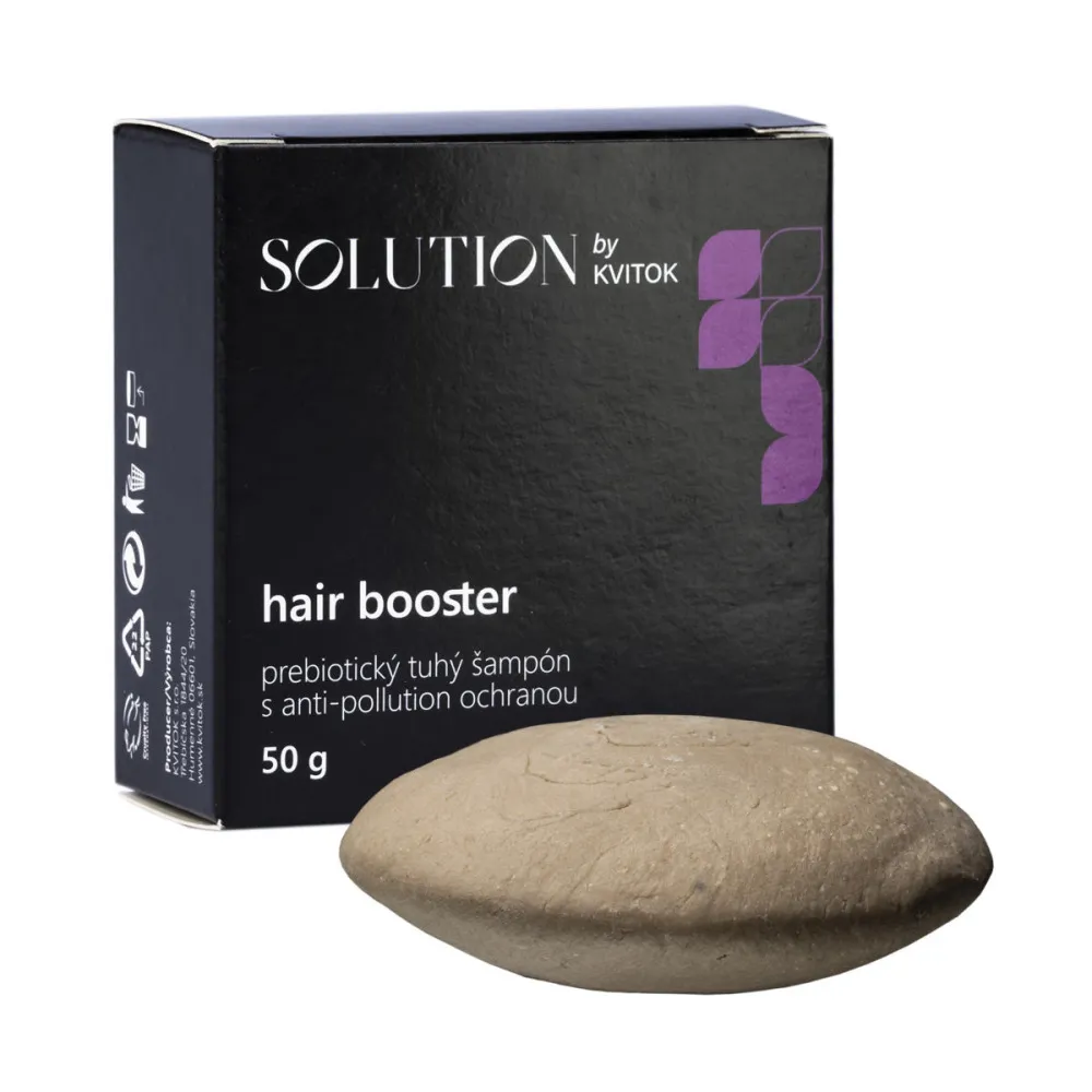 Kvitok Prebiotisk fast shampoo med antiforureningsbeskyttelse Hair Booster - 50 g