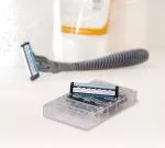 Preserve Triple shaver (inkl. 2 hoveder) - grå - med 3 blade, fremstillet af genbrugsplast