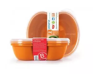 Preserve Snackboks (2 stk.) - orange - fremstillet af 100 % genbrugsplast